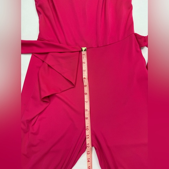 NWT Lauren Ralph Lauren Pink Zippered Self Tie Waist Sleeveless Jumpsuit Size 0 - Picture 11 of 13